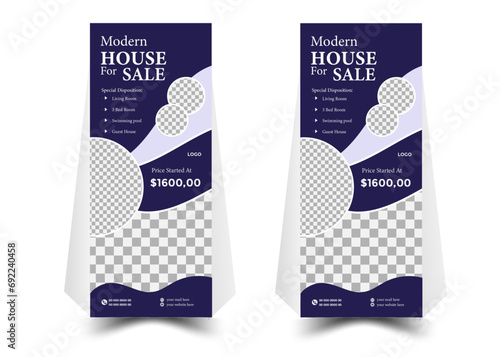 creative minimal business Rollup & x stand banner design template