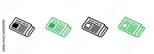 Newspaper icon set. news paper vector sign