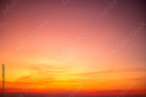 Beautiful , luxury soft gradient orange gold clouds and sunlight on the blue sky perfect for the background, take in everning,Twilight, Large size, high definition landscape photo