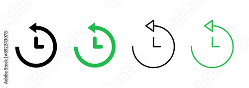 History icon set. recent event history