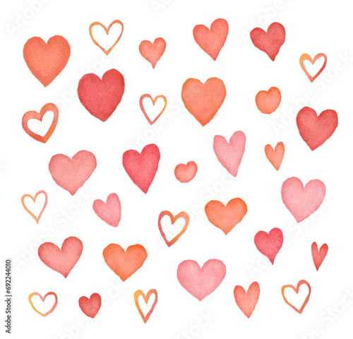 バレンタインに使える手書き風ハートセット