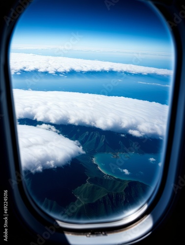 Airplane Window View