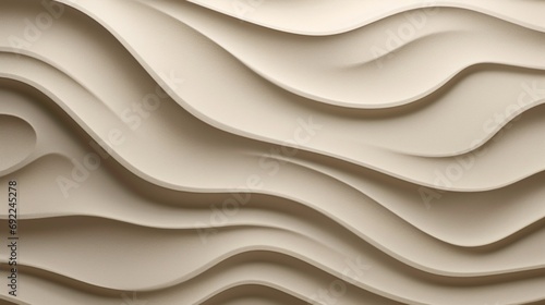 Obraz na płótnie A 3D effect on the plain wall, with soft beige undertones, transforms it into a contemporary masterpiece, showcasing its textured surface through the lens of an HD camera. w salonie