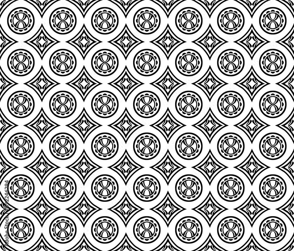 Geometric Small Black and White Shirting Pattern Seamless Tile