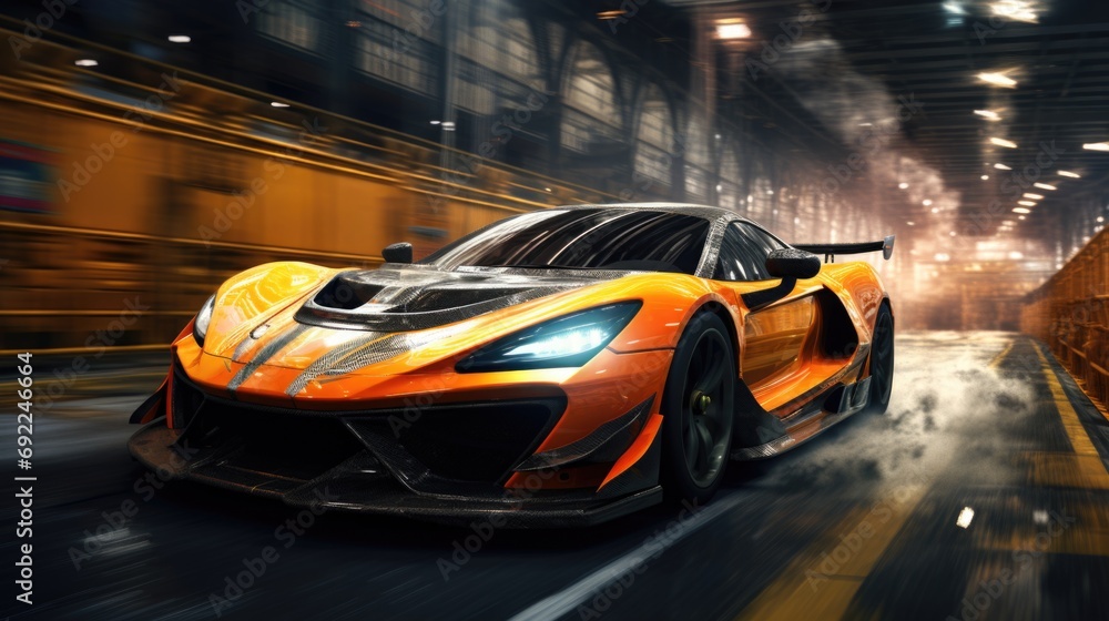 High-speed race as a racer takes on a challenging course. The scene focuses on the racer's precision and skill, with every move a testament to their expertise action. Generative ai High-speed race as a racer takes on a challenging course. The scene focuses on the racer's precision and skill, with every move a testament to their expertise action. Generative ai