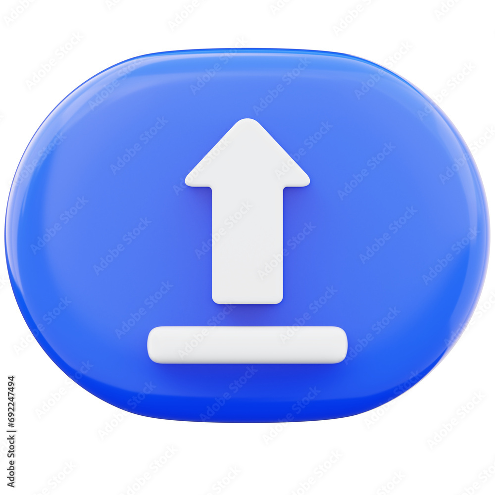 Upload icon computing symbol 3d render illustration isolated on transparent background Upload icon computing symbol 3d render illustration isolated on transparent background