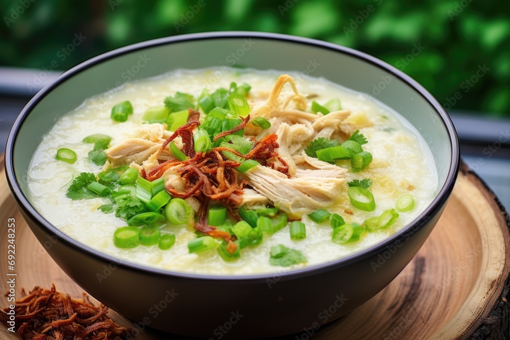 Flavor Explosion: Bubur Ayam Bowl - A Culinary Journey Through the Diverse and Delicious Flavors of Indonesian Cuisine. Flavor Explosion: Bubur Ayam Bowl - A Culinary Journey Through the Diverse and Delicious Flavors of Indonesian Cuisine.