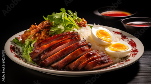 Delicious dishes containing meat and eggs