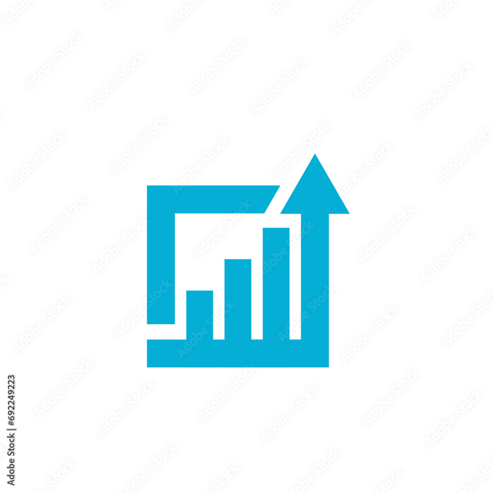 Graph Logo Blue Modern Vector Design Graph Logo Blue Modern Vector Design