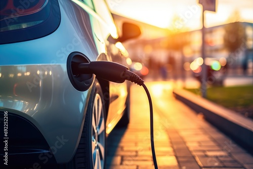 Efficient Electrification: Showcase the Speed and Efficiency of Electric Car Charging Infrastructure on German Highways, where Cars Swiftly Charge at a High-Capacity Station.   © Mr. Bolota