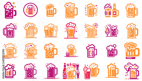 Minimalist Craft Beer Icons: Modern Vector Pack for Designers