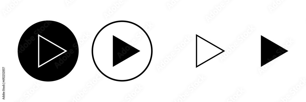 play Icons set. Play button vector icon. Video icon vector play Icons set. Play button vector icon. Video icon vector
