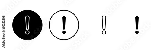 Exclamation danger icons set. attention sign icon. Hazard warning attention sign. icon alert. Risk photo