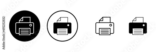 Printer icons set. print icon. Fax vector icon.