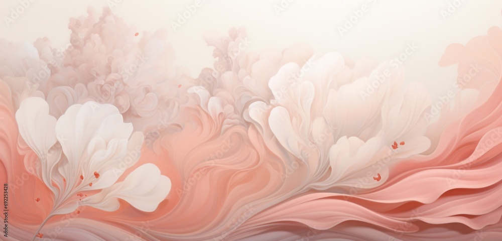 Picture the tranquility of a light pale vector backdrop, where abstract white and grey patterns interplay with radiant coral pink hues, offering a harmonious and aesthetically pleasing digital canvas. Picture the tranquility of a light pale vector backdrop, where abstract white and grey patterns interplay with radiant coral pink hues, offering a harmonious and aesthetically pleasing digital canvas.