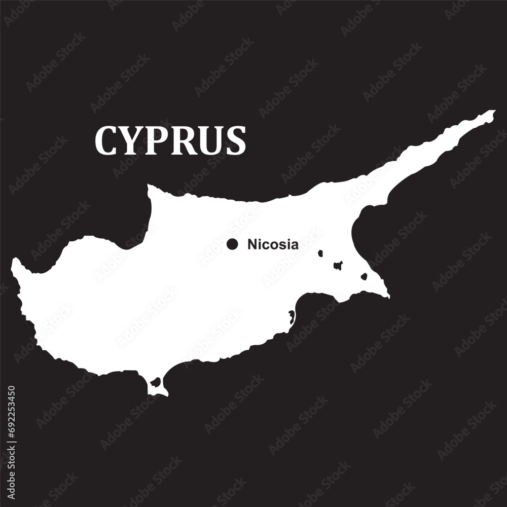 Obraz premium Cyprus map icon