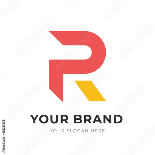Set of Letter PR, RP, P, R Logo Design Collection, Initial Monogram Logo, Modern Alphabet Letter PR, RP, P, R Unique Logo Vector Template Illustration for Business Branding.