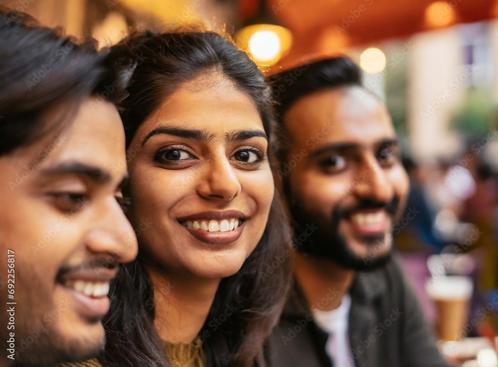 Indian friends group smiling, having a good time at coffee shop. Coffee shop reunion/meeting with old friends concept. Indian friends group smiling, having a good time at coffee shop. Coffee shop reunion/meeting with old friends concept.