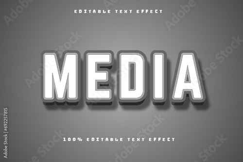 Media Editable Text Effect Emboss Cartoon Style