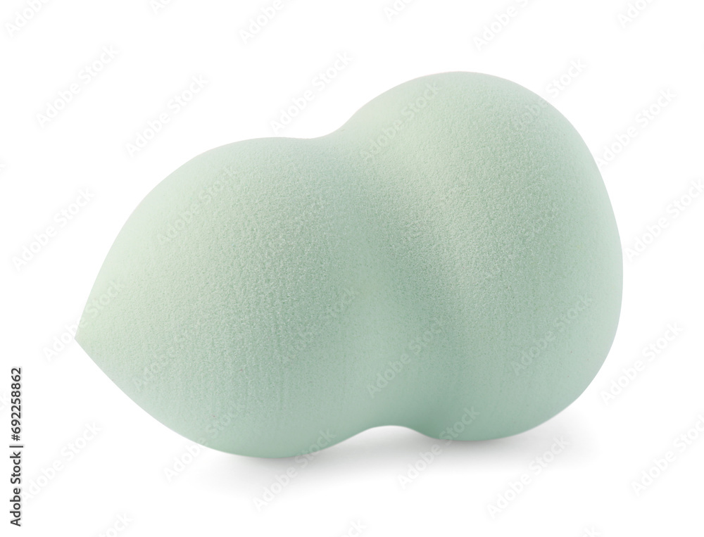 Light green makeup sponge isolated on white Light green makeup sponge isolated on white