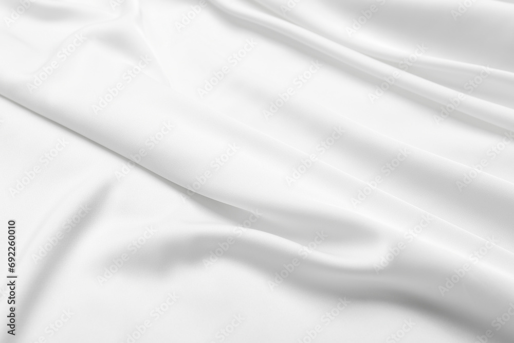 Texture of white silk ripple fabric as background, closeup Texture of white silk ripple fabric as background, closeup