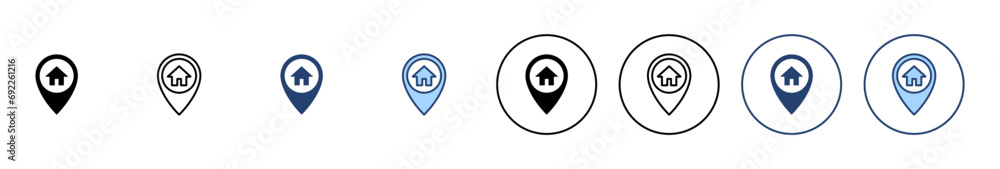 Address icon vector. home location sign and symbol. pinpoint Address icon vector. home location sign and symbol. pinpoint