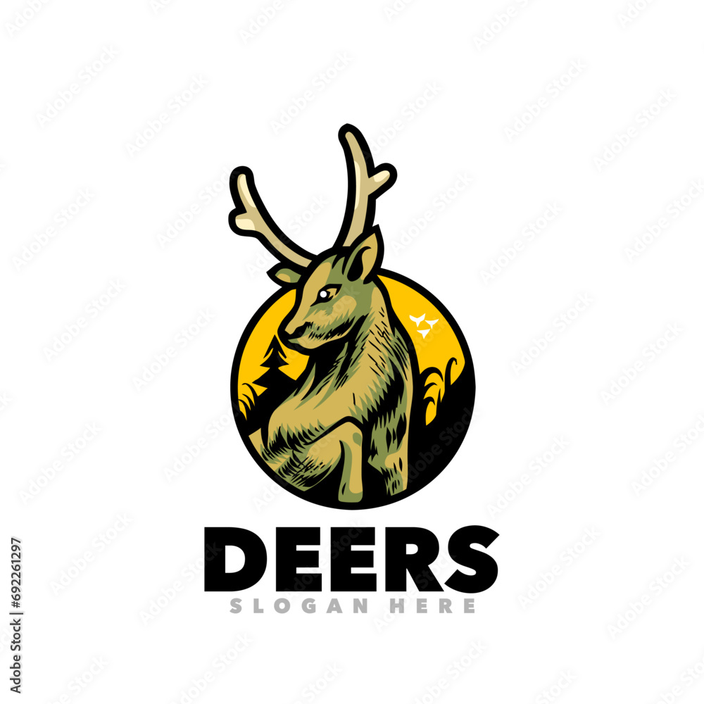 Deer mascot design logo sport Deer mascot design logo sport