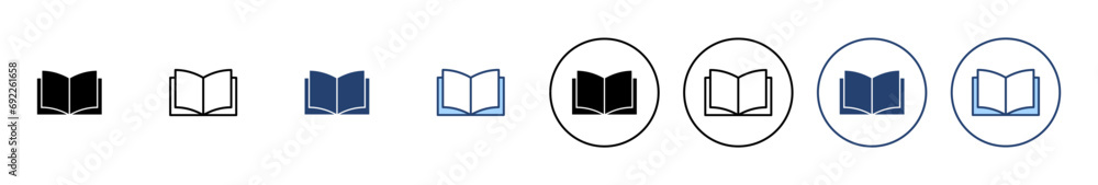 Book icon vector. open book sign and symbol. ebook icon Book icon vector. open book sign and symbol. ebook icon