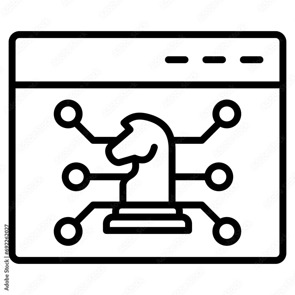 Digital Strategy icon line vector illustration Digital Strategy icon line vector illustration