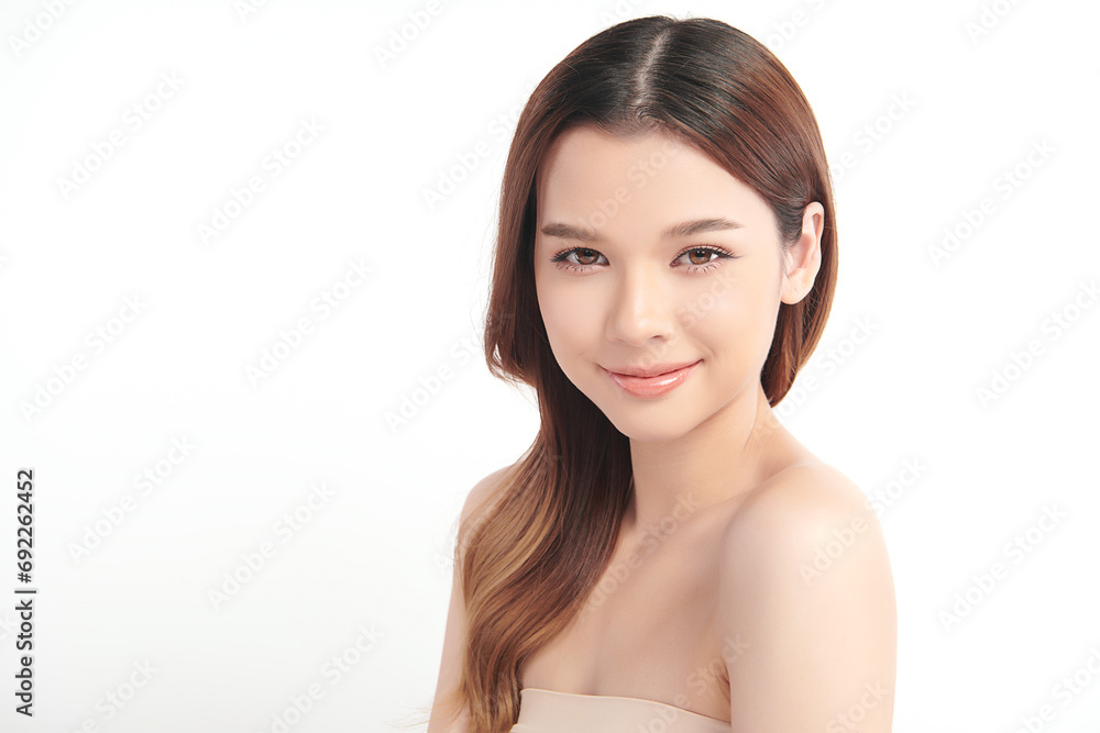 Beautiful young asian woman with clean fresh skin on white background, Face care, Facial treatment, Cosmetology, beauty and spa, Asian women portrait. Beautiful young asian woman with clean fresh skin on white background, Face care, Facial treatment, Cosmetology, beauty and spa, Asian women portrait.