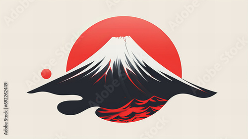 朝日が昇る富士山3