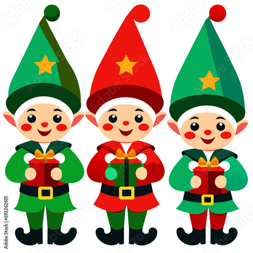 Three Christmas Elves