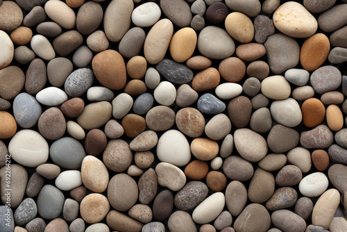 Pebble Patchwork: A Multitude of Smooth Stones in Earthy Shades