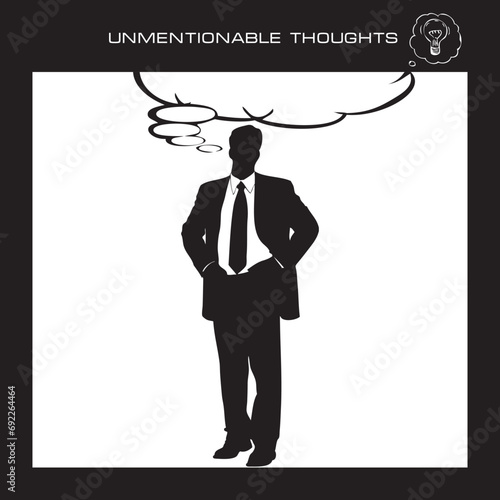 Vector poster of Unmentionable Thoughts