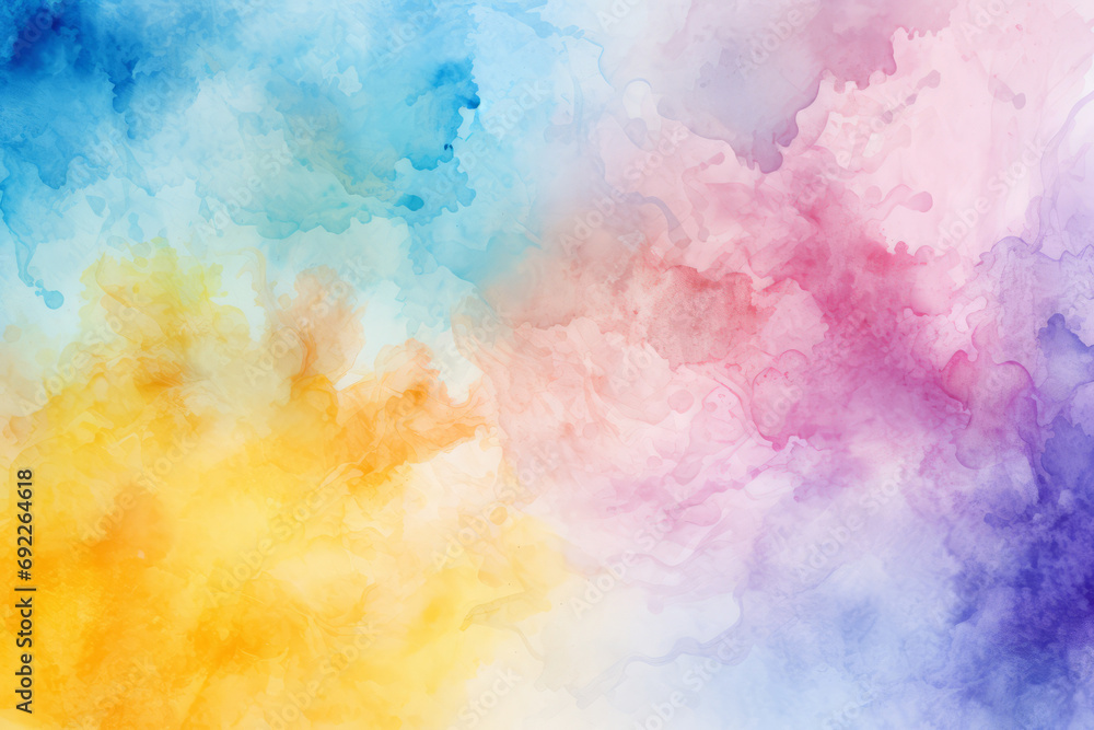 Vibrant Watercolor Cloudscape