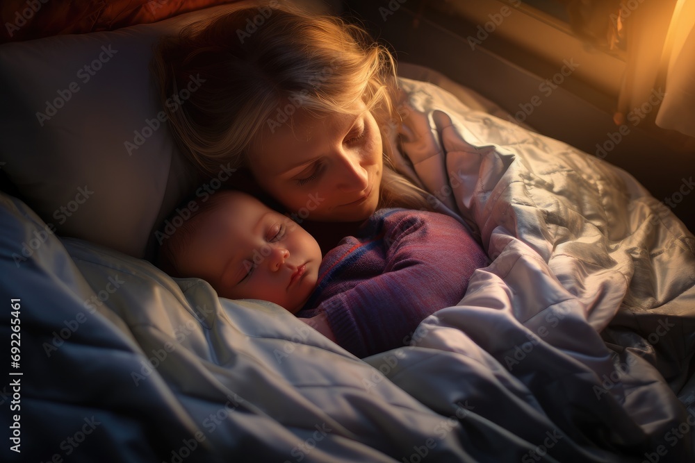Mother hugging her newborn baby , loving, joyful, AI generated Mother hugging her newborn baby , loving, joyful, AI generated