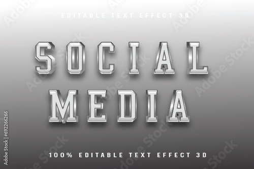 Social Media Editable Text Effect 3D Emboss Cartoon Style