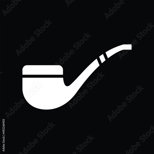 smoking pipe isolated on black background
