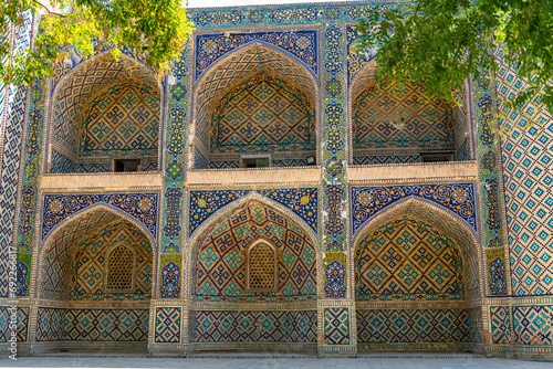Billede på lærred The details of Divan Begi madrasah in the central city square of Bukhara