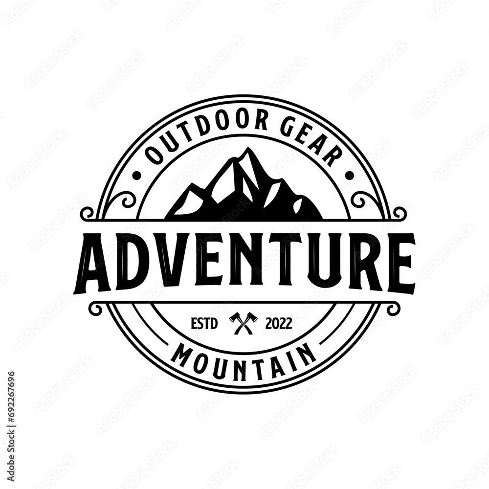adventure mountain vintage logo
