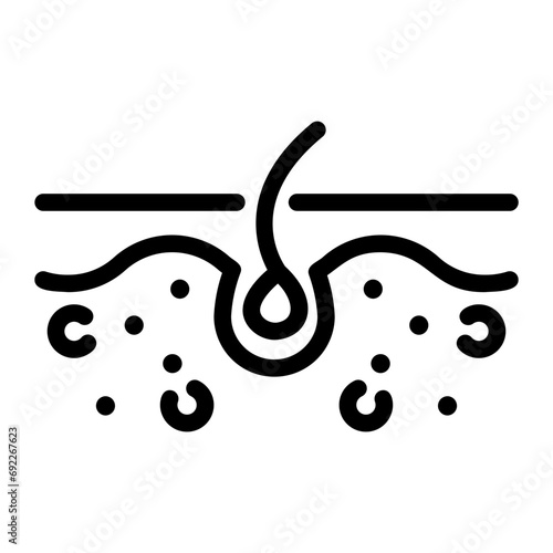 epidermis Line Icon