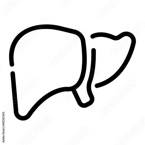 liver Line Icon