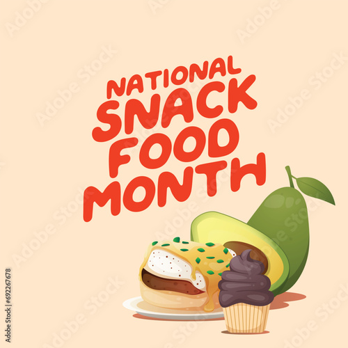 Flyers honoring National Snack Food Month or promoting associated events might utilize vector graphics regarding the event. design of flyers, celebratory materials.