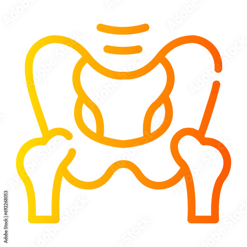 pelvis Line Gradient Icon