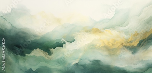 Abstract background sophistication with a rough texture background adorned in gradients of white  green  and golden  