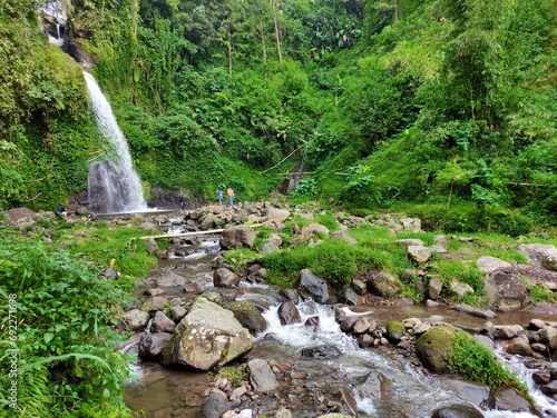 Tegal Guci Waterfall offers a panorama and natural charm that is still beautiful and cool photo