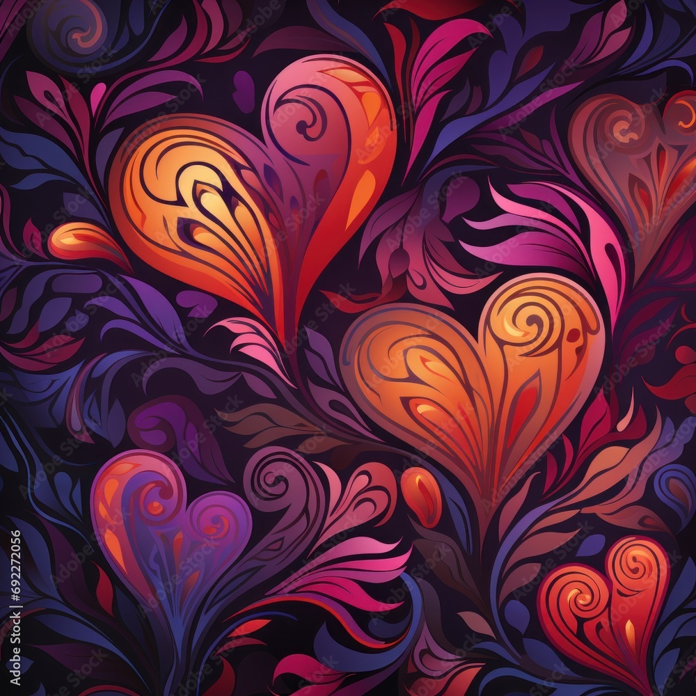 red and purple hearts red and purple hearts