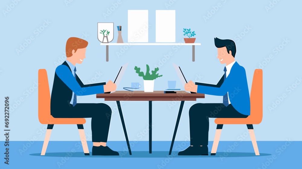 Concept vector illustration of business situation. Concept vector illustration of business situation.