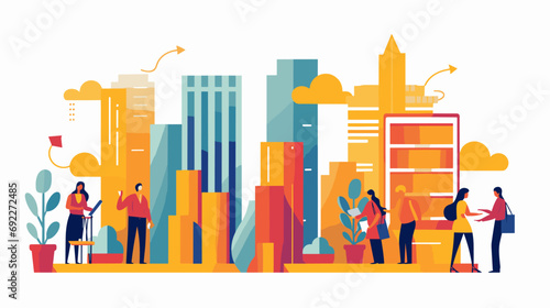 Concept vector illustration of business situation.
