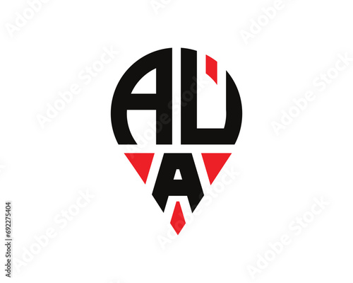 AUA letter location shape logo design. AUA letter location logo simple design.1 Free Download AUA letter location shape logo design. AUA letter location logo simple design.1 - GFXLoad
